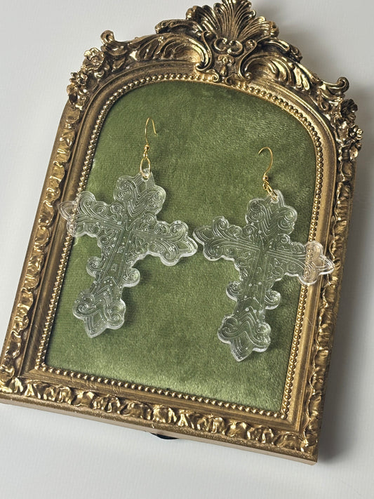 Faint cross earrings